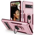 thumbnail image 1 of SaniMore for Google Pixel 8 Pro Magnetic Case Support Wireless Charging, Rugged PC & TPU Bumpers Cover with Car Mount & Ring Kickstand Military Grade Drop Protective Shell, Pink + Rose, 1 of 11