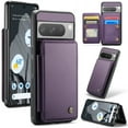 thumbnail image 1 of SaniMore for Google Pixel 8 Pro Wallet Case, RFID Blocking PU Leather Kickstand Credit Slots Flip Folio Protective Case, Double Magnetic Clasp Durable Shockproof Cover for Google Pixel 8 Pro, Purple, 1 of 9