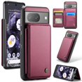 thumbnail image 1 of SaniMore for Google Pixel 8 Wallet Case, RFID Blocking PU Leather Kickstand Credit Slots Flip Folio Protective Case, Double Magnetic Clasp Durable Shockproof Cover for Google Pixel 8, Winered, 1 of 9