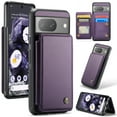 thumbnail image 1 of SaniMore for Google Pixel 8A Wallet Case, RFID Blocking PU Leather Kickstand Credit Slots Flip Folio Protective Case, Double Magnetic Clasp Durable Shockproof Cover for Google Pixel 8A, Purple, 1 of 9