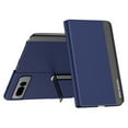 thumbnail image 1 of SaniMore for Google Pixel Fold Case, Hidden Bracket PU Leather Skin [Wear-resistant & Anti-scratch] Magnetic Closure Foding Shell Slim Fit Lightweight Shockproof Anti-drop Cover, Blue, 1 of 7