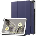 thumbnail image 1 of SaniMore for Google Pixel Tablet Case, Auto Sleep/Wake Rugged PC Tri-Fold Kickstand [Support iPad 1st/3rd Pencil Charging]  Shockproof Protective Case for Women Men, Darkblue, 1 of 10