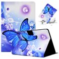 thumbnail image 1 of SaniMore for HD 10 & HD 10 Plus Tablet (11th Generation, 2021 Release) Case, PU Leather Wallet Flip Case Auto Wake/Sleep Card Slots Multiple Viewing Angles Full Wrap Protective Fashion Case, Butterfly, 1 of 7