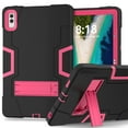 thumbnail image 1 of SaniMore Hybird Case for Lenovo Tab M10 5G 2023, Rugged Heavy Duty Protective Case Hidden Kickstand Dual Angle Stand Shockproof Anti-drop for Lenovo Tab M10 5G, Black+Rose, 1 of 9