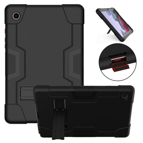 SaniMore Hybird Case for Samsung Galaxy Tab A8 Case 10.5" 2022 SM-X200/X205, Rugged Heavy Duty Protective Case Hidden Kickstand Dual Angle Stand Shockproof Anti-drop Case, Black