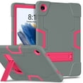 thumbnail image 1 of SaniMore Hybird Case for Samsung Galaxy Tab A9 Plus Case 12.4" 2023 SM-X810/X816/X818, Rugged Heavy Duty Protective Cover Hidden Kickstand Dual Angle Stand Shockproof Anti-drop Shell, Gray+Rose, 1 of 6