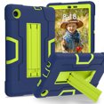 thumbnail image 1 of SaniMore Hybird Case for TCL Tab 8 LE 2023, Rugged Heavy Duty Protective Case Hidden Kickstand Dual Angle Stand Shockproof Anti-drop for TCL Tab 8 LE 2023, Navy+Green, 1 of 11