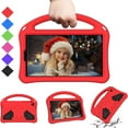 thumbnail image 1 of SaniMore Kiddie Series Case for Samsung Galaxy Tab A7 Lite 8.7" 2021 Model T220/T225 Cover with Screen Protector, Shockproof Lightweight Handle Stand Kids Friendly Protective Cases, Red, 1 of 8