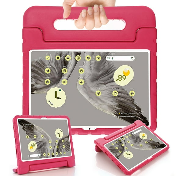SaniMore Kids Case for Google Pixel Tablet Case 2023, Pixel Tablet 11 inch Case for Kids, Lightweight Shockproof Convertible Handle Stand Cover, Rose