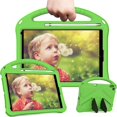 thumbnail image 1 of SaniMore Kids Case for iPad 10.2 2021/2020/2019, iPad 9th/8th/7th Generation Case with Pencil Holder & Screen Protector, Shock Proof Light Weight Convertible Handle Stand Kids Shell Case, Green, 1 of 7