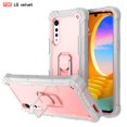 thumbnail image 1 of SaniMore for LG Velvet Case with Hidden Bracket Rugged Heavy Duty Protective [Hard PC Back + Silicone Bumper] Shokcproof Anti-drop Tri-layer Hybird Shell For LG Velvet 5G 2020 LM-G900, Gray/Rose Gold, 1 of 7