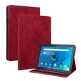 thumbnail image 1 of SaniMore for Lenovo Tab M10 10.1 inch 3rd Generation TB-328F Wallet Case Card Slots Hand Rope Anti-slip Strip Pen Holder Auto Wake/Sleep Stand Embossed Butterfly for Girls Women, Red, 1 of 5