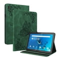 thumbnail image 1 of SaniMore for Lenovo Tab M10 10.1 inch 3rd Generation TB-328F Wallet Case Card Slots Hand Rope Anti-slip Strip Pen Holder Auto Wake/Sleep Stand Embossed Butterfly for Girls Women, Green, 1 of 5
