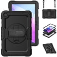 thumbnail image 1 of SaniMore for Lenovo Tab M10 Plus 3rd Gen 10.6" 2022 (TB-125F/TB-128F) Case, 3 Layers Multi-Functional Cover with Pencil Holder Shoulder & Hand Strap Kickstand Shockproof Protective Shell, Black, 1 of 7