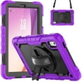 thumbnail image 1 of SaniMore for Lenovo Tab M9 Case 9 inch 2023 Tablet, Multi-Functional Rotating Kicktand Cover Built-in Screen Protector, Lenovo Tab M9 Tablet Case with Handle Shoulder Strap & Pen Holder, Purple, 1 of 7