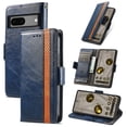 thumbnail image 1 of SaniMore Magnetic Clasp Wallet Case for Google Pixel 7 with Cash & Card Slots, RFID Blocking Soft TPU + PU Leather Shockproof Protective Cover with Folio Flip Kickstand Shell, Blue, 1 of 8