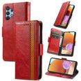 thumbnail image 1 of SaniMore Magnetic Clasp Wallet Case for Samsung Galaxy A53 5G with Cash & Card Slots, RFID Blocking Soft TPU + PU Leather Shockproof Protective Cover with Folio Flip Kickstand Shell, Red, 1 of 7