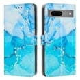 thumbnail image 1 of SaniMore Magnetic Closure Wallet Case for Google Pixel 7 with Card Holder, Painted Marble Pattern PU Leather Cover Support Kickstand & Wrist Strap Shockproof Protective Shell, Blue, 1 of 8
