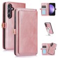 thumbnail image 1 of SaniMore Magnetic Detachable Wallet Case for Samsung Galaxy S23 FE, PU Leather 2-in-1 Functional Cover Buil-in Multiple Card Slots & Car Mount Wrist Strap Shockproof Protective Shell, Rosegold, 1 of 10