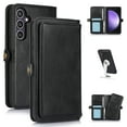 thumbnail image 1 of SaniMore Magnetic Detachable Wallet Case for Samsung Galaxy S23 FE, PU Leather 2-in-1 Functional Cover Buil-in Multiple Card Slots & Car Mount Wrist Strap Shockproof Protective Shell, Black, 1 of 10