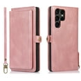 thumbnail image 1 of SaniMore Magnetic Detachable Wallet Case for Samsung Galaxy S23 Ultra, PU Leather 2-in-1 Functional Cover Buil-in Multiple Card Slots & Car Mount Wrist Strap Shockproof Protective Shell, Rosegold, 1 of 9