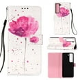 thumbnail image 1 of SaniMore Magnetic Flip Wallet Case for Samsung Galaxy S23 Plus 6.6", RFID Blocking Card Holder Painted Pattern PU Leather Cover with Kickstand & Wrist Strap Shockproof Protective Shell, Flower, 1 of 6