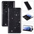 thumbnail image 1 of SaniMore Magnetic Flip Wallet Case for Samsung Galaxy S23 Ultra 6.8", PU Leather Ultra-Thin Glitter Cover Buil-in Card Slot & Kickstand Shockproof Protective Shell for Samsung S23 Ultra, Black, 1 of 8