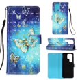 thumbnail image 1 of SaniMore Magnetic Flip Wallet Case for Samsung Galaxy S23 Ultra, RFID Blocking Card Holder Painted Pattern PU Leather Cover with Kickstand & Wrist Strap Shockproof Protective Shell, Golden Butterfly, 1 of 6