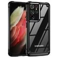 thumbnail image 1 of SaniMore Magnetic Transparent Case for Samaung Galaxy S21 Ultra with Wireless Charging, PC & TPU Cover with Independent Mental Key Armor Goggles Protective Lens Shockproof Protective Shell, Black, 1 of 8
