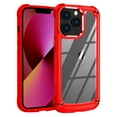 thumbnail image 1 of SaniMore Magnetic Transparent Case for iPhone 13 Pro Max with Wireless Charging, PC & Liquid TPU Cover with Independent Mental Key Armor Goggles Protective Lens Shockproof Protective Shell, Red, 1 of 8