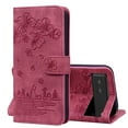 thumbnail image 1 of SaniMore Magnetic Wallet Case for Google Pixel 6A [RFID Blocking] Card Holder, Cartoon Embossing PU Leather Kickstand & Wrist Strap Shockproof Shell for Google Pixel 6A Girls Women, Red, 1 of 6