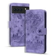 thumbnail image 1 of SaniMore Magnetic Wallet Case for Google Pixel 8 Pro [RFID Blocking] Card Holder, Cartoon Embossing PU Leather Kickstand & Wrist Strap Shockproof Shell for Google Pixel 8 Pro Girls Women, Purple, 1 of 6