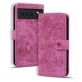 thumbnail image 1 of SaniMore Magnetic Wallet Case for Google Pixel 8 Pro [RFID Blocking] Card Holder, Cartoon Embossing PU Leather Kickstand & Wrist Strap Shockproof Shell for Google Pixel 8 Pro Girls Women, Rose, 1 of 6
