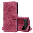 thumbnail image 1 of SaniMore Magnetic Wallet Case for Google Pixel 8 [RFID Blocking] Card Holder, Cartoon Embossing PU Leather Kickstand & Wrist Strap Shockproof Shell for Google Pixel 8 Girls Women, Red, 1 of 6