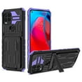 thumbnail image 1 of SaniMore for Motorola G Stylus 5G 2021 Camera Protection Case, Rugged PC Back & TPU Bumpers Cover with Invisible Sliding Card Slot & Kickstand Upgraded Military Shockproof Protective Shell, Purple, 1 of 9