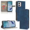 thumbnail image 1 of SaniMore for Motorola Moto G 5G 2024 Premium PU Leather Case, [RFID Blocking] Card Holder Magnetic Wallet Folio Cover for Moto G 5G with Practical Bracket + Detachable Wrist Strap, Blue, 1 of 8