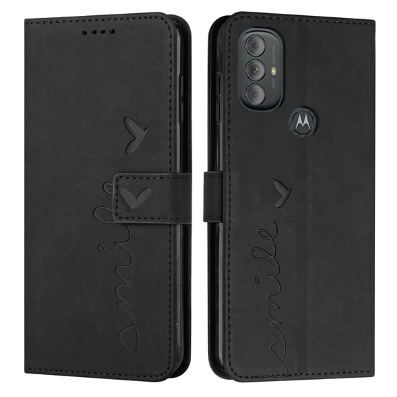 SaniMore for Motorola Moto G Power 2022 Case with RFID Blocking Cash & Card Slots, Scratch Proof Wallet Soft TPU + PU Leather Cover with Kickstand + Hand Strap Shockproof Protective Shell, Black