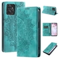 thumbnail image 1 of SaniMore for Motorola Moto G Power 5G 2024 Case, PU Leather Embosed Mandala Flower Wallet Protective Phone Cover Card Slots Pocket Purse Women Men Kickstand Vintage Shockproof Anti-fall Shell, Green, 1 of 10