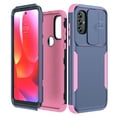 thumbnail image 1 of SaniMore for Motorola Moto G Power (6.5" 2022) Case, [Sliding Camera Window] Wireless Charging Shockproof Drop Resistant Hybird PC TPU Anti-slip Heavy Duty Protective Shell, Pink+Blue, 1 of 5