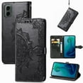 thumbnail image 1 of SaniMore for Motorola Moto G Wallet Case with Embossed Mandala PU Leather Flip Protection Wrist Strap Credit Card Holder Pocket Kickstand Shockproof Case for Motorola Moto G, Black, 1 of 8