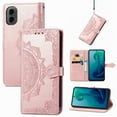 thumbnail image 1 of SaniMore for Motorola Moto G Wallet Case with Embossed Mandala PU Leather Flip Protection Wrist Strap Credit Card Holder Pocket Kickstand Shockproof Case for Motorola Moto G, Rosegold, 1 of 7