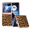 thumbnail image 1 of SaniMore for Motorola Razr 40 Ultra (6.9" 2023) Case, Slim Lightweight Cover for Women Girls, Shockproof Anti-Scratches Slitter Bling Diamond PU Leather Shockproof Plating Bumper, Gold Leopard, 1 of 6