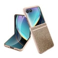 thumbnail image 1 of SaniMore for Motorola Razr 40 Ultra Case, Fashion Glitter Slim Gift for Girls/Women Solid PC with Tempered Glass Lens Film Durable Armor Shock-Resistant Cover for Motorola Razr 40 Ultra, Gold, 1 of 9