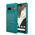 thumbnail image 1 of SaniMore Multi-functional Case for Google Pixel 7 6.3" 2022, Rugged PC Shell Leather Button Flip Card Pocket Stand Feature Magnetic Car Mount Shockproof Anti-drop Heavy Duty Protective Case, Green, 1 of 7