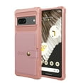 thumbnail image 1 of SaniMore Multi-functional Case for Google Pixel 7 6.3" 2022, Rugged PC Shell Leather Button Flip Card Pocket Stand Feature Magnetic Car Mount Shockproof Anti-drop Heavy Duty Protective Case, Rosegold, 1 of 7
