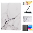 thumbnail image 1 of SaniMore New iPad 10th Generation Case 10.9 inch 2022, iPad 10 Case Marble Design Shock Proof Stand Cover with Auto Sleep/Wake Protective Case for 10.9” iPad 10th Gen 2022 A2696 A2757 A2777, White, 1 of 8