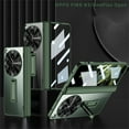 thumbnail image 1 of SaniMore for One Plus Open Case (7.82" 2023), Hinge Protection Tempered Glass Screen Protector Full Protective Shockproof Foldable Bracket Wireless Charging Stand Magnetic Plating Shell - Darkgreen, 1 of 11
