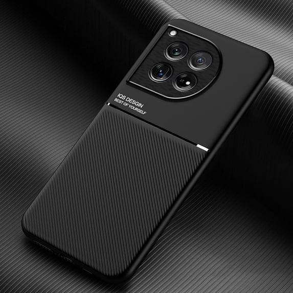 SaniMore for Oneplus 11 Case, Carbon Fibre Magnetic Cover Built-in Car Mount Shock Absorption TPU Rubber Shockproof Anti-fall Slim Luxury Hybrid Shell for Oneplus 11 5G, Black