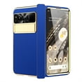 thumbnail image 1 of SaniMore PU Leather Case for Google Pixel Fold 7.6" 2023, Hinge Protection & Tempered Glass Screen Protector Full Body Shockproof Anti-fall Wear-resistant Folding Cover, Deepblue, 1 of 8