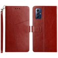 thumbnail image 1 of SaniMore PU Leather Wallet Case for Motorola Moto G Play (6.5" 2023), Shockproof Buffer Wrist Strap[Romoveable] Kickstand Card Slots Cash Pocket Anti-scratch Full-protective Shell, Brown, 1 of 8